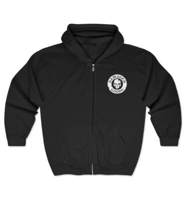 Classic White DG Logo Unisex Zip Hooded Sweatshirt